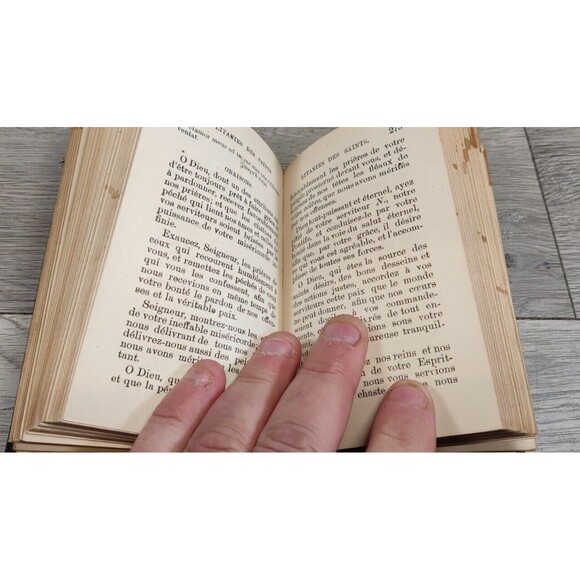 Antique Tresor Du Chretien By Rev. J R Magnan, Very Rare, 1885, Small Deluxe Ed - Picture 12 of 16